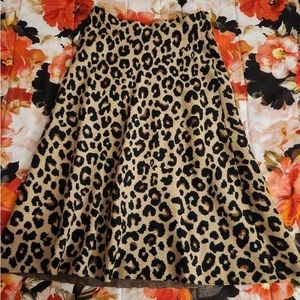 Ann Taylor leopard sweater skirt.